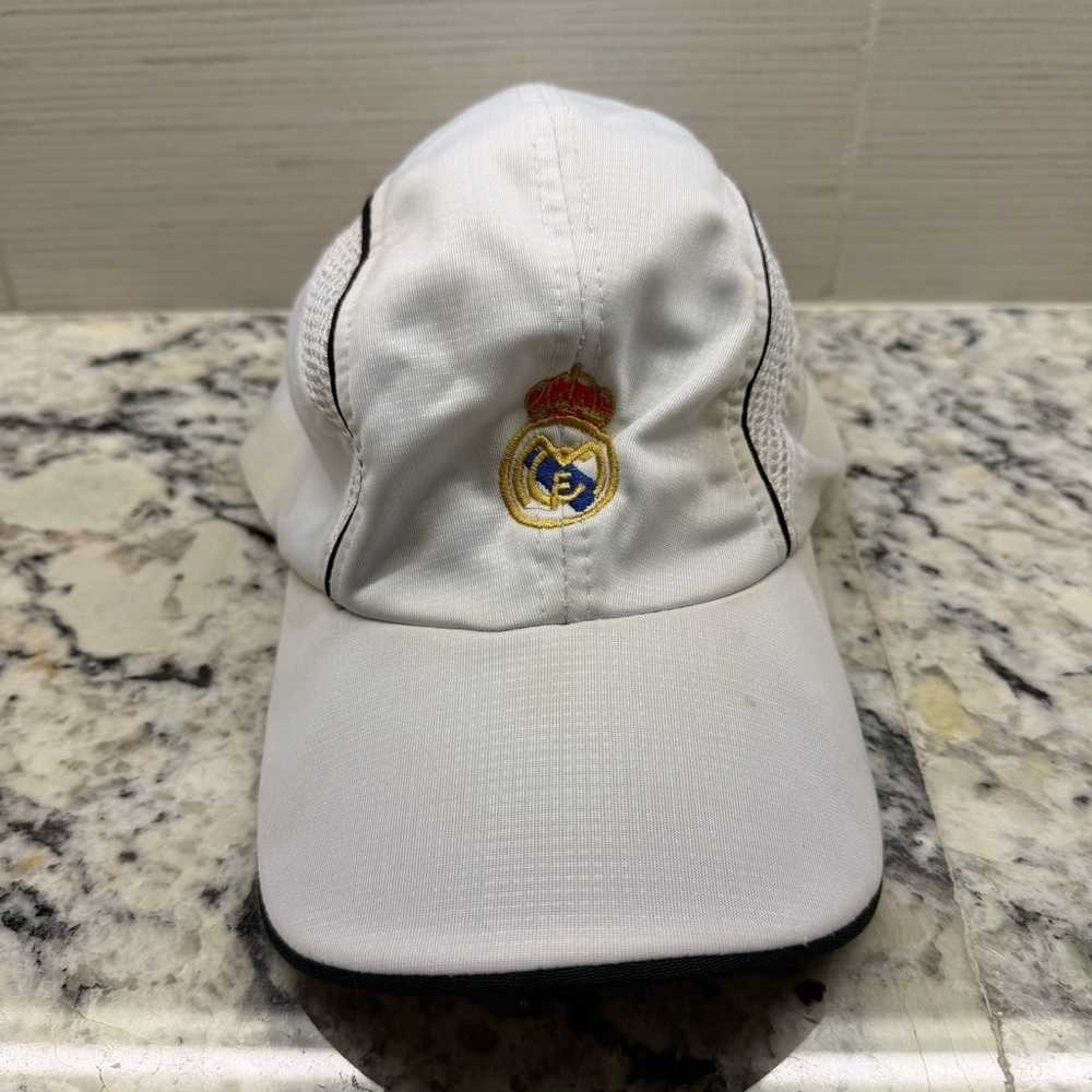 real madrid cap hat football soccer 2005 00s in white